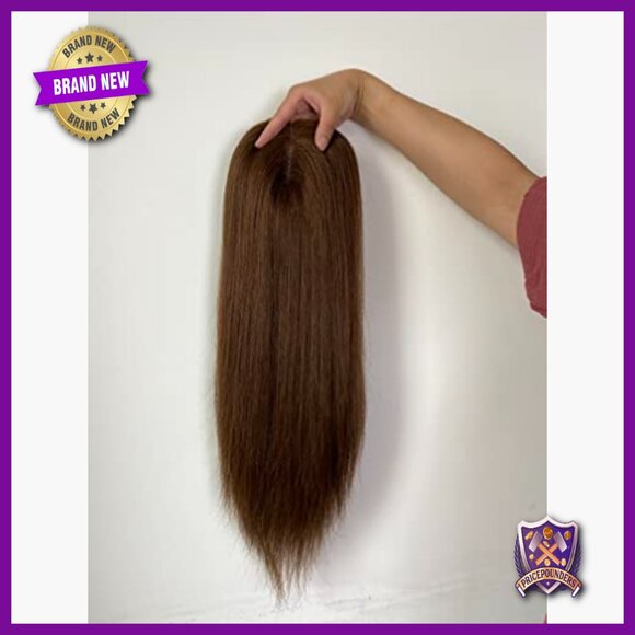 5x6 Mono Base Clip-In Hairpiece 16in Virgin Human Hair Topper main image 7